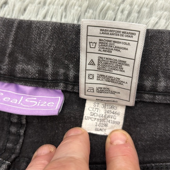 Real Size Classic Black Straight Leg Women's Denim Jeans Chica Small S (4-6) Avg - Picture 9 of 16